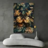 Tableau William Morris Papillon Fleurs canape blanc 1.webp