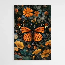 Tableau William Morris Papillon Orange 1 1.webp