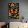 Tableau William Morris Papillon Orange decoration sobre 1.webp