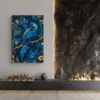 Tableau William Morris Perroquet Bleu cosy 1.webp