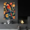 Tableau William Morris Perroquet salon noir 1.webp