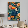 Tableau William Morris Toucan decoration moderne 1.webp