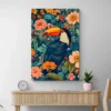 Tableau William Morris Toucan mur clair 1.webp