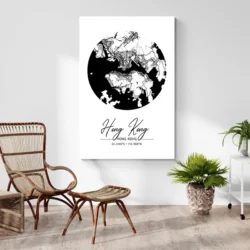 affiche carte hong kong decoration contemporaine 1.webp