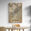 affiche carte vintage barcelona spain salle a manger 1.webp