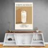 affiche ingredients white russian mur gris 1.webp
