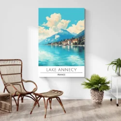 affiche voyage lac annecy decoration contemporaine 1.webp