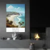 affiche voyage malibu salon noir 1.webp