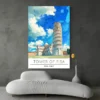 affiche voyage tour de pise canape blanc 1.webp