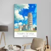 affiche voyage tour de pise decoration moderne 1.webp