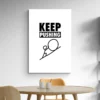 tableau motivation keep pushing salle a manger 1.webp