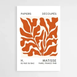 Affiche Matisse Feuilles Orange 1 1.webp