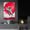 Tableau Cosmonaute Street Art salon noir 1.webp