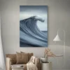 Tableau vague noir et blanc decoration 1.webp