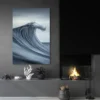 Tableau vague noir et blanc salon noir 1.webp