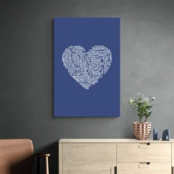 tableau abstrait coeur decoration sobre 1.webp