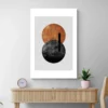 tableau abstrait gris et orange mur clair 1.webp