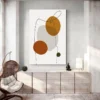 tableau abstrait marron et or deco moderne 1.webp