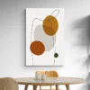 tableau abstrait marron et or salle a manger 1.webp