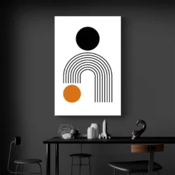 tableau abstrait mid century salon noir 1.webp