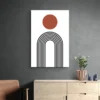 tableau abstrait moderne marron decoration sobre 1.webp