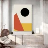 tableau abstrait orange et jaune deco moderne 1.webp
