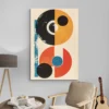 tableau abstrait rouge orange jaune decoration moderne 1.webp