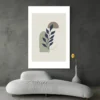 tableau asbtrait feuille canape blanc 1.webp