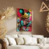tableau mickey street art salon taupe 1.webp