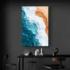 tableau vagues et plage salon noir 1.webp