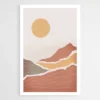 Tableau Abstrait paysage Terracotta 1