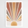 Tableau Abstrait soleil Terracotta 1
