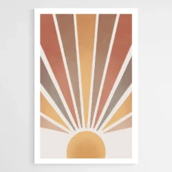 Tableau Abstrait soleil Terracotta 1