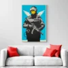 Tableau Banksy Police canape