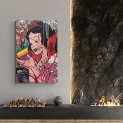 Tableau Cendrillon Street Art salon pierre