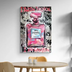 Tableau Chanel Street Art salle a manger