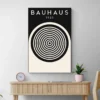 affiche bauhaus 1923 noir et blanc salon bois 1.webp