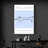 affiche picasso chien bleue bureau noir 1.webp