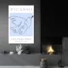 affiche picasso oiseau bleue salon moderne noir 1.webp