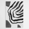 tableau abstrait noir et blanc gris 1