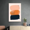 tableau abstrait pastel mur sombre