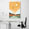 tableau abstrait paysage peinture bureau