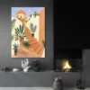 tableau ambiance mediterranee salon moderne noir 1.webp