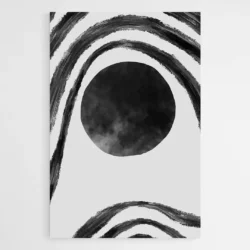 tableau art abstrait noir et blanc 1