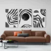 tableau art abstrait noir et blanc 14