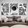 tableau art abstrait noir et blanc 24