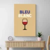 tableau bleu blanc rouge salon bois 1.webp