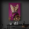 tableau chat bengal bureau noir 1.webp