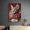 tableau chat elegant mur sombre 1.webp