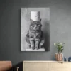 tableau chat gris mur sombre 1.webp